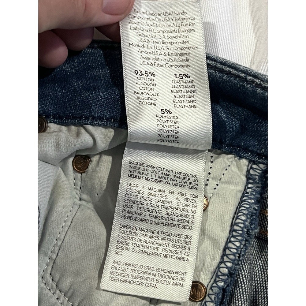 Mother Women's Blue Jeans Size 25 The Looked Ankle Fray Birds Of Paradise - Picture 10 of 15